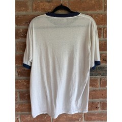Vintage Morton Chrusciki Cookie Ringer Tee USA Single Stitch White XL Rare