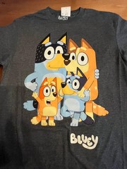 Bluey New Adult T-Shirt -Chilli Bandit Bingo Bluey Medium New! With Tags