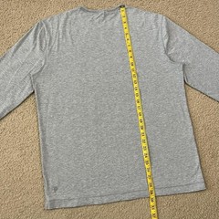 Public Rec Mens Pima Cotton Long Sleeve T Shirt Gray Size XL