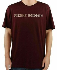 Pierre Balmain Mens Iconic Top Logoshirt Gold Logo Shirt Kurzarm T-Shirt 48 M