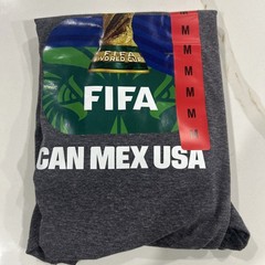 FIFA World Cup Men’s M Gray Graphic Print Logo Crew Neck Short Sleeve T-Shirt