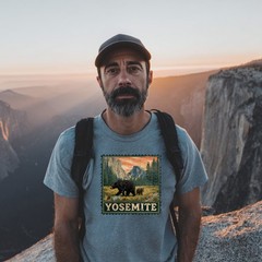 Yosemite National Park Shirt Half Dome Souvenir Shirt Stamp Outdoor Wildlife Tee