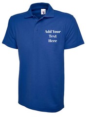 UNEEK Polo Shirt Custom Embroidered | Personalised Name Text | Unisex | Gift UK