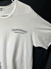 2007 chrome hearts x comme des garcons white t-shirt, preowned size medium