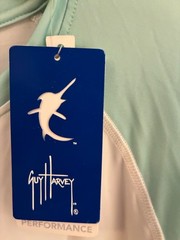 #376 NWT GUY HARVEY FISHING SHIRT MENS LONG SLEEVE UPF 50 GREEN LARGE $50