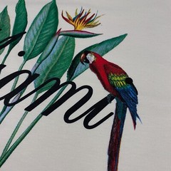 Kith Miami Design District Exclusive Macaw Tee Shirt Adult XXL Sandrift Beige