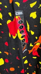CSG NEW Men’s Graphic T-Shirt Large Abstract Paint Splatter Black Multi Color 🔥
