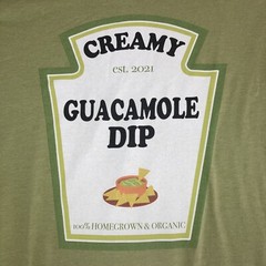 Creamy Guacamole Dip Mens Shirt XL- (Extra Large) Green T-shirt – Costume