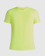 ATHLETIC WORKS Men’s 3XL (54-56) Cotton Active Tee Short Sleeve • Acid Yellow
