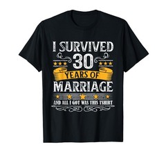30th Wedding Anniversary Shirt Couples Husband Wife 30 Years T-Shirt