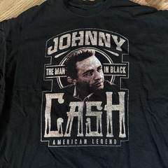 Cash Johnny Cash The Man In Black American Legend Black Graphic Tee Mens XL