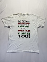 Not Only Am I Perfect, I’m Italian Too! TShirt Mens M White Graphic Print Casual