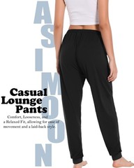 Sweatpants Women with Pockets Loose Lightweight Stretch Yoga Lounge Pants Com…