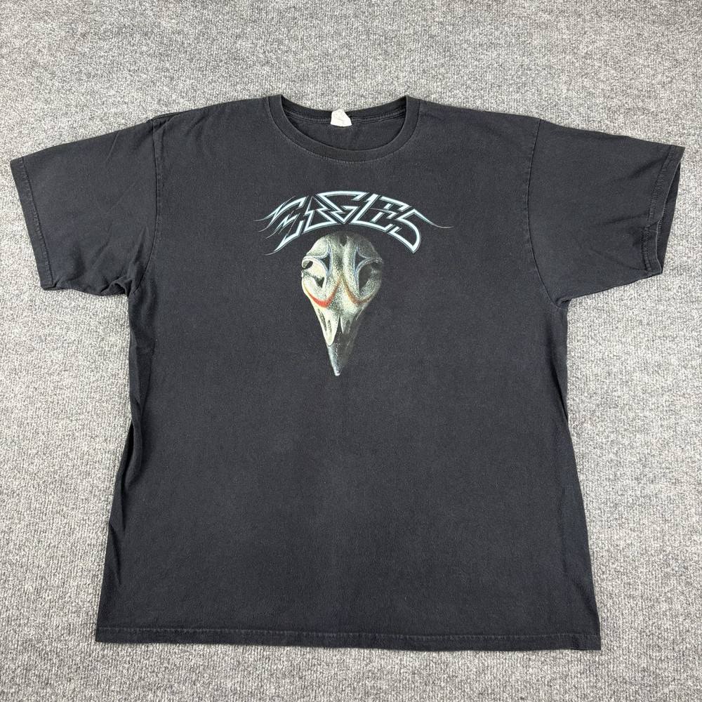 The Eagles Greatest Hits Shirt Mens XL Black Skull Graphic Rock Band Concert Tee