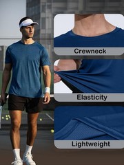 CuterzClub Mens Shirts Quick Dry Fit Tshirts Moisture Wicking Workout Gym 5 P…