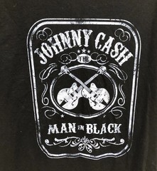 Johnny Cash Man in Black Nashville Tennessee Music Black Tee Shirt Size Large