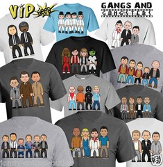 VIPwees Mens Quality TShirt Gang Gangster Movie Inspired Caricature ChooseDesign