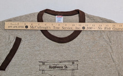 Vtg Mens L Distressed Thin Happiness Is Bluegrass Raccoons Bass T-Shirt USA