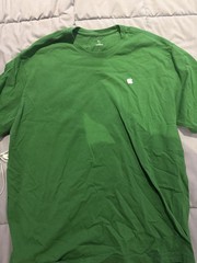 Apple Logo Green Men’s Cotton Jersey Crew Neck Short Sleeve T-Shirt