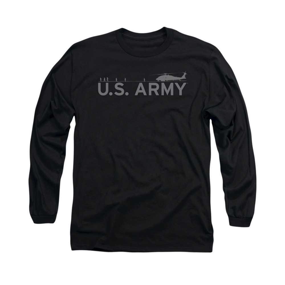 US ARMY HELICOPTER Licensed Adult Men’s Graphic Long Sleeve Tee Shirt SM-3XL