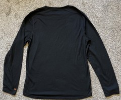 Omni-Wool Base Layer Shirt Men’s XL Black Wool Blend Crew Neck Long Sleeve