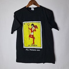 Yazbek T-Shirt Mens Medium Black Heavy Weight Short Sleeve “LA DIABLITA”