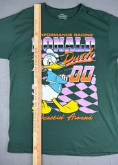 Disney Donald Duck Performance Racing Graphic T-Shirt~Adult Size Large~Preowned