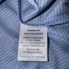 Chubbies T-shirt Mens Size Extra Large Blue Short Sleeve Lightweight Stretch