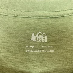 REI Co-op Men’s Athletic Tee Shirt Size 3XL Green Stretch Fabric Soft