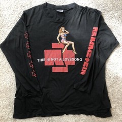 Rare Vintage 90s Y2K Rammstein Long Sleeve Tee The Roxx Thrashed Dry Rot