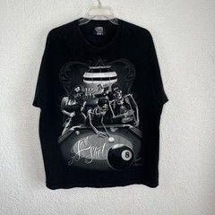 DGA Skeletons Graphic T-shirt 2XL Black Just Shot Pool Table David Gonzales