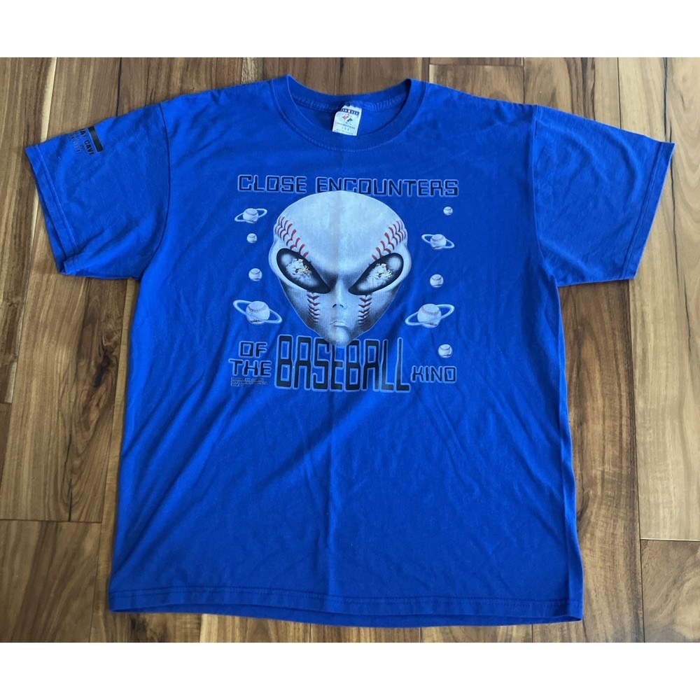Alien Baseball T-shirt Sz: Large Jerzees Tee Shirt Occult UFO Y2K Unique Sports