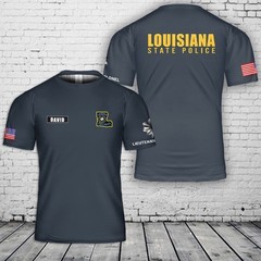 Custom Name And Rank Louisiana State Police T-Shirt Best Gift For Dad