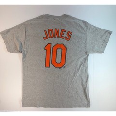 Majestic Baltimore Orioles Adam Jones 10 Gray MLB Player T-Shirt Mens XL