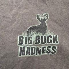 Buck Wear Big Buck Madness Graphic T-Shirt Brown Mens Large Hunting Deer 2005
