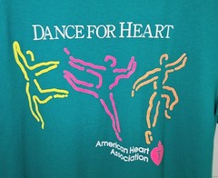 Vtg 1980s American Heart Association Dance For The Heart T Shirt XL ScreenStars