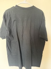Hanes Beefy-T Black Cotton Haunted History Graphic Tee Crew Neck XL