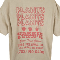Virgil Normal T Shirt Mens Size XL Beige Plants Plants Plants Made In USA