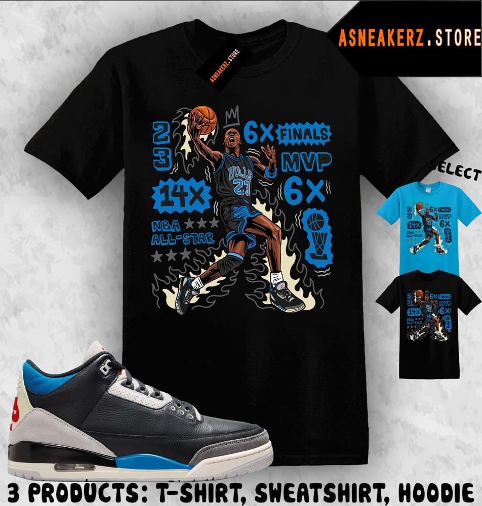 Tee Shirt Matching AJ 3 OG Rare Air 2025 To Match Sneaker MJ Flair 23 T-Shirt