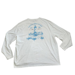 Vineyard Vines T Shirt Mens 4XB Long Sleeve Pocket Light House Nautical Preppy B
