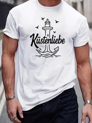 Men’s T-shirt, Summer Clothing, Men’s Sports T-shirt, with Print, Regular Fit,