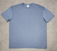 Men’s Crew Neck T Shirts 3XL Delta Soft Blue Short Sleeve Cotton Poly 2 PACK