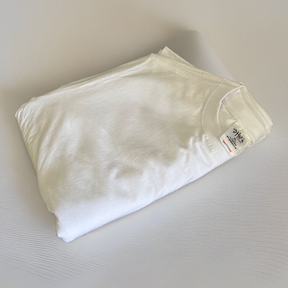 Shaka Wear Men’s Pack of 6 Super Max Heavyweight Cotton T-Shirt White