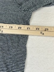MEMBERS MARK Mens Soft Wash Tee Blue Striped Short Sleeve Size Large L
