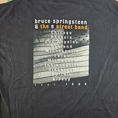 Vintage 1990s Bruce Springsteen & The E Street Band 1999 Tour Shirt XL Black