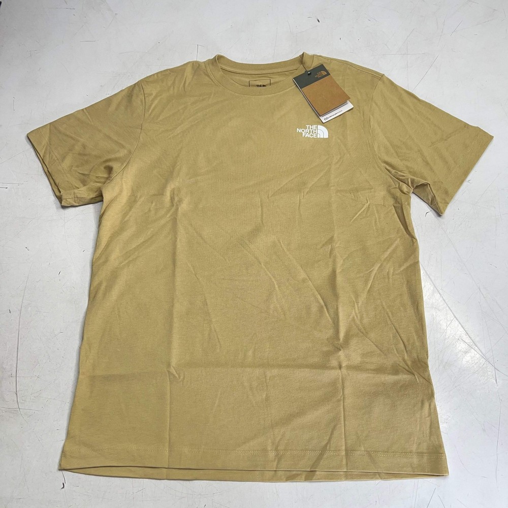 THE NORTH FACE Evolution Box NSE Regular Short Sleeve Shirt Men’s Sz L Khaki Sto