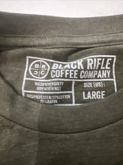 Black Rifle Coffee Company Coffee or Die T-Shirt Snake Military Green Size Large