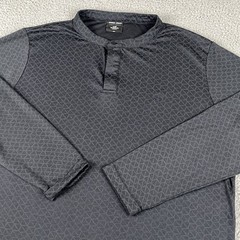 Etihad Airways Giorgio Armani Shirt M/L First Class Long Sleeve Henley Geometric