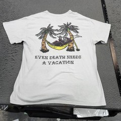 Cactus & Skull Shirt Mens Large White Even Death Skeleton Vacation Graphic Tee