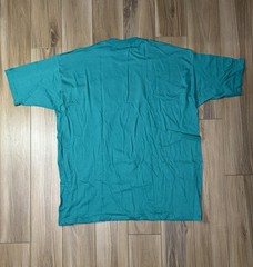 Vintage 90s BVD Blue Green Teal Pocket Shirt Mens 3XL Blank Cotton Short Sleeve